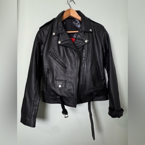 The Alley Chicago Women’s Leather Motorcycle Jacket Size Small‎ - Picture 2 of 9